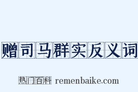 赠司马群实反义词是什么意思的图片